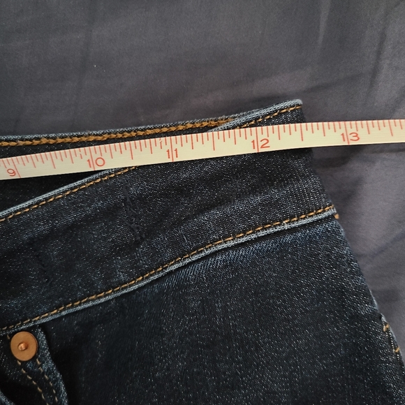 Kick Flare Madewell Curvy Cali Crop Demi-Boot Flare Stretch Jeans 26 Dark Wash - Picture 12 of 12